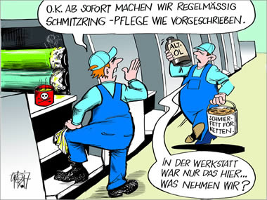 Karikatur Schmitzringpflege Kapitalschäden